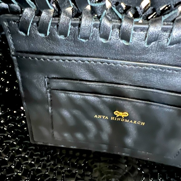 🔴SOLD🔴 Anya Hindmarch Italy Neeson Drawstring tassel black leather Handbag - Picture 5 of 7